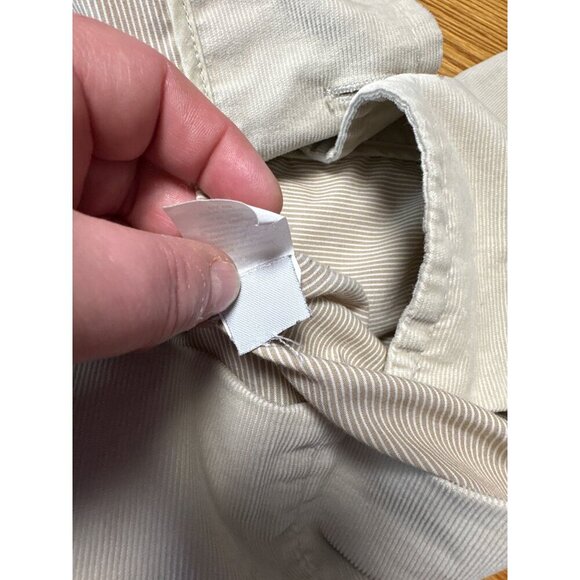 J. Crew Tan Corduroy Button Front Long Sleeve Collared Peplum Back Jacket Size 8 - Picture 9 of 10
